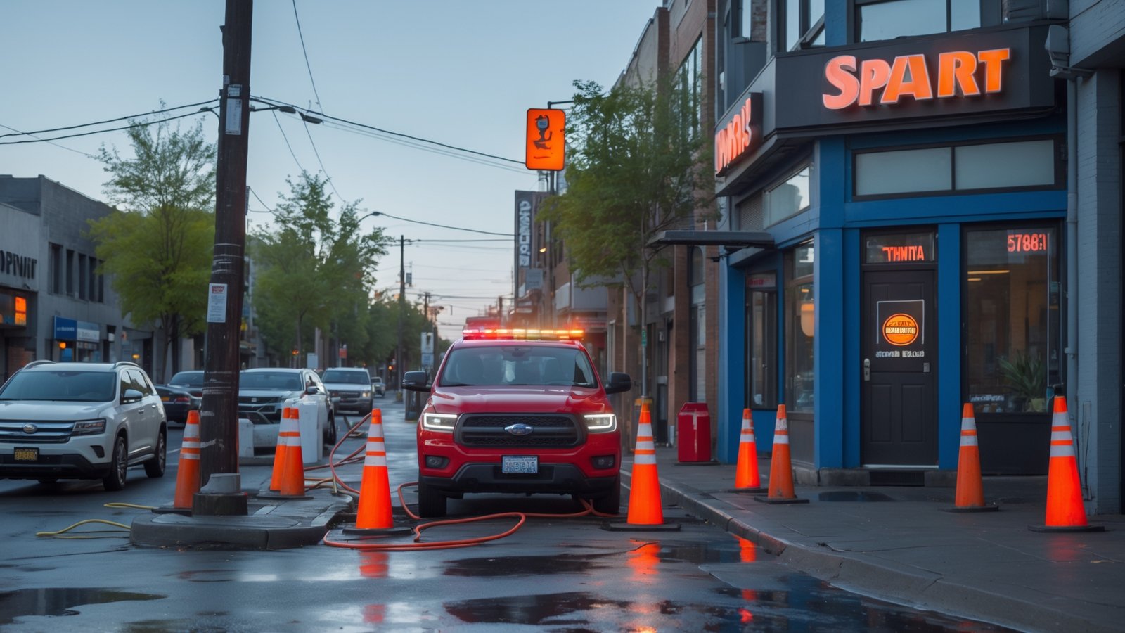 Professional technician providing jumpstart service Seattle to stranded motorist with dead car battery