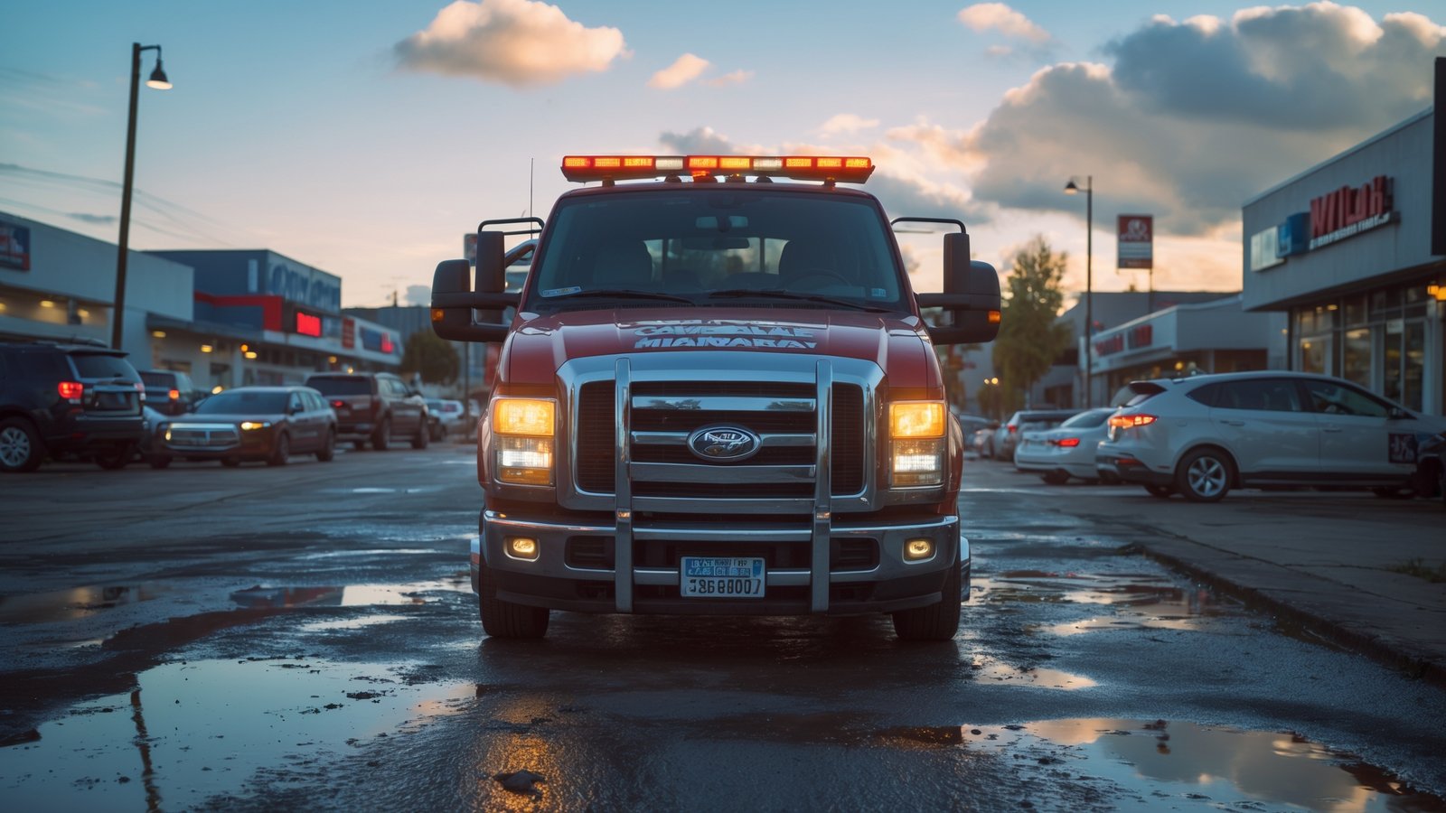 Technician performing jumpstart service on dead battery in Redmond