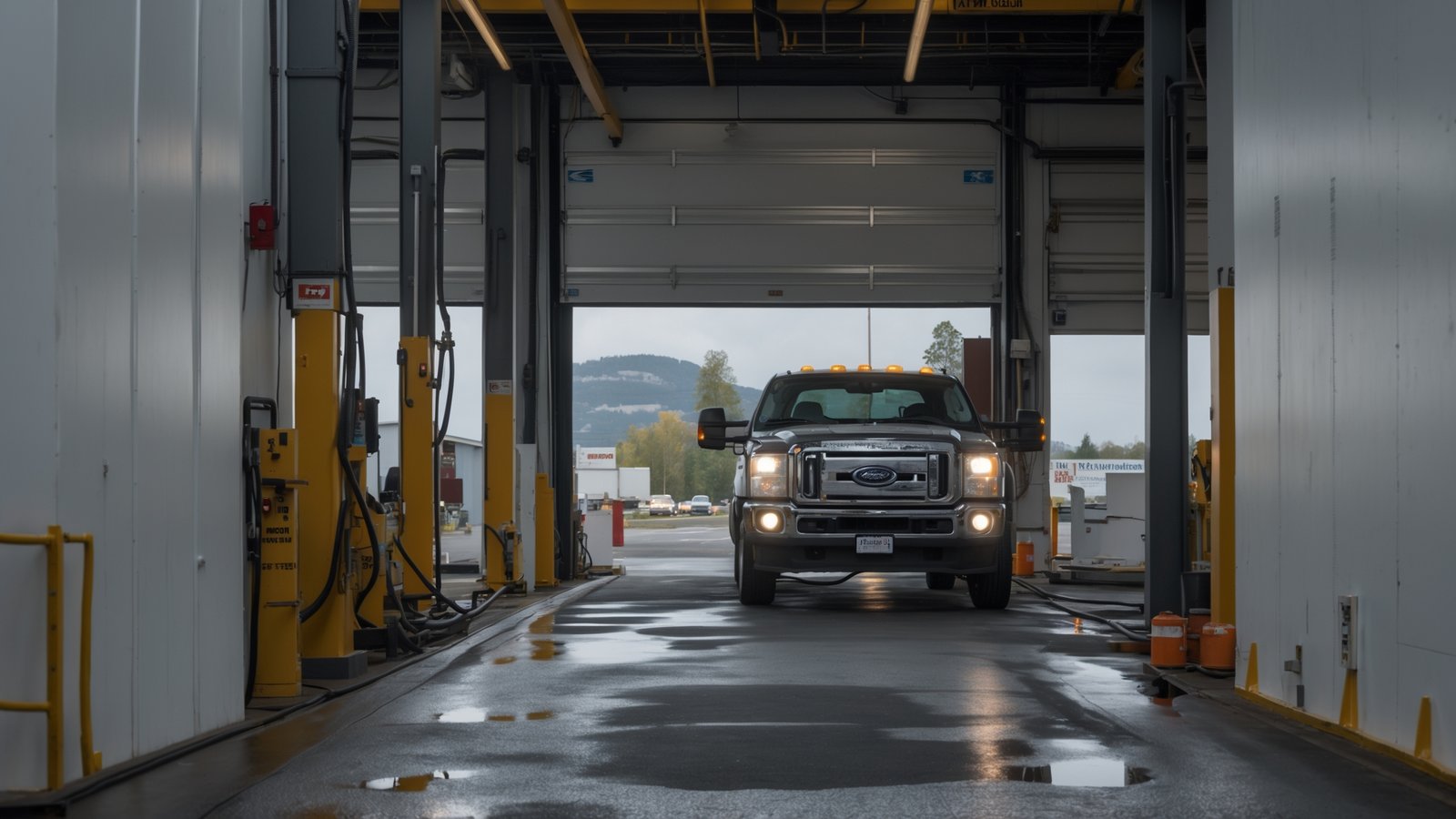 Emergency fuel delivery service arriving to help stranded driver in Edmonds