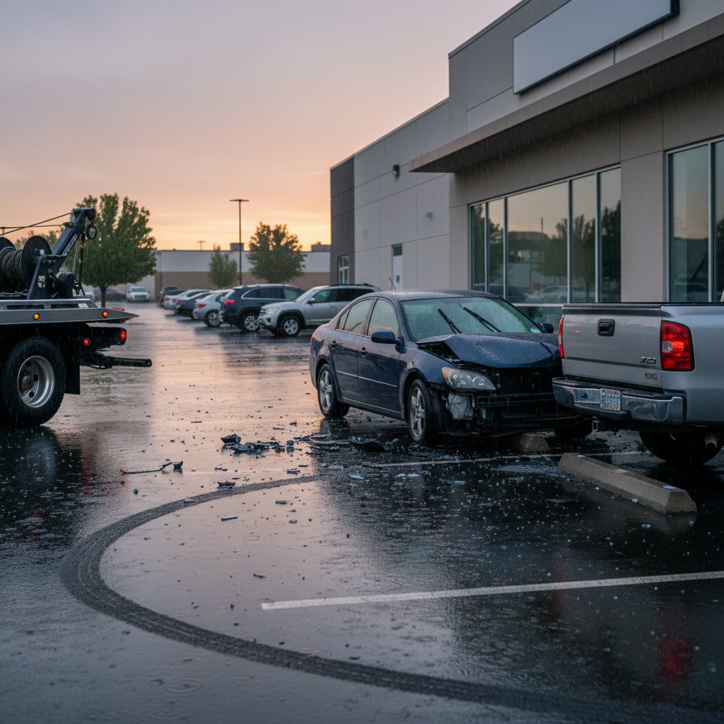 Professional tow truck operator securing vehicle for safe transport in Seattle