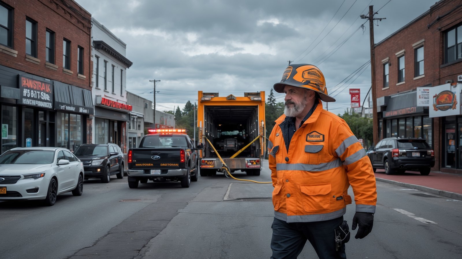 Professional fuel delivery service helping stranded motorist in Edmonds Washington