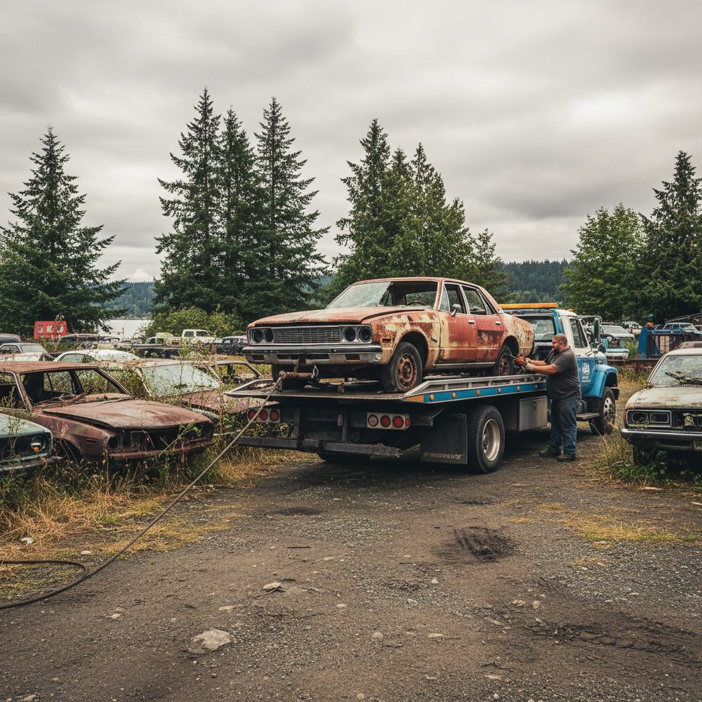 Junk car in Kirkland ready for cash offer evaluation and removal